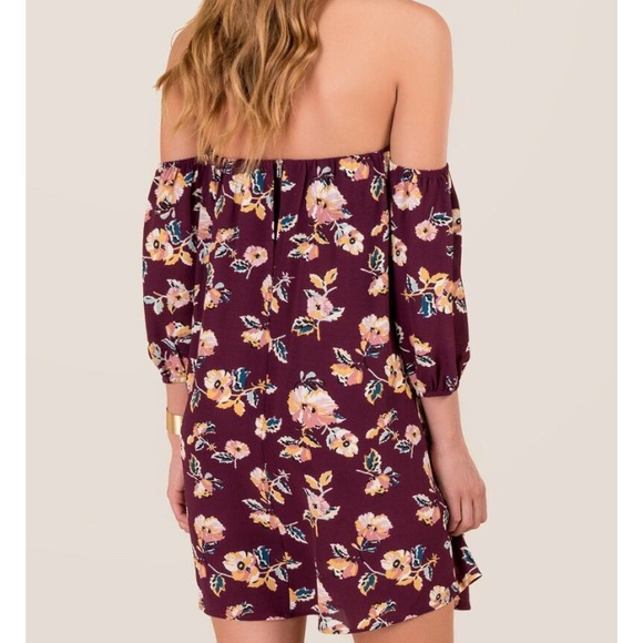 NEW BUSTIER OFF SHOULDER FLORAL SHIFT DRESS - Picture 3 of 6